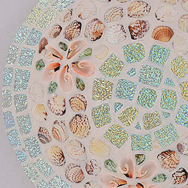 Tiffany Mosaic Shell Flush Mount Light