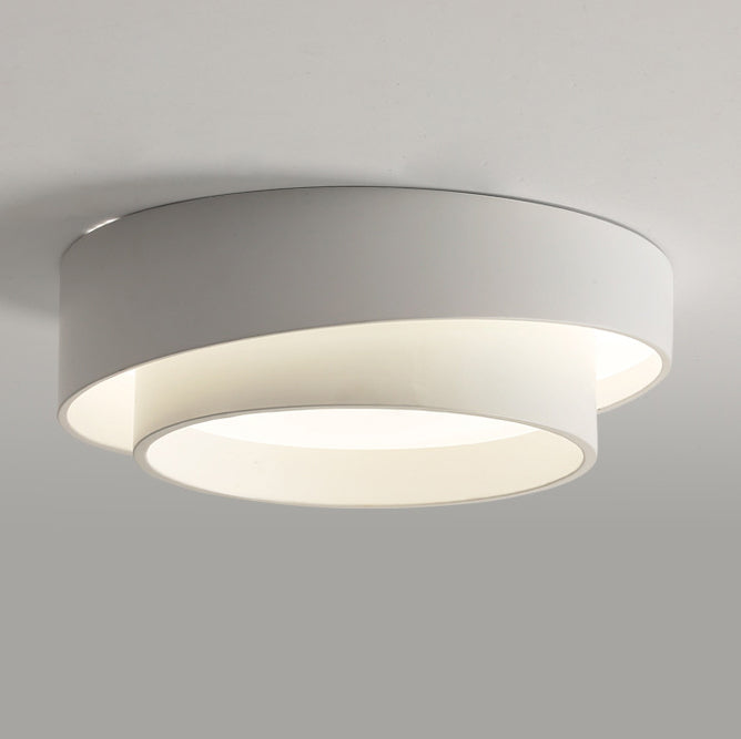 Minimalist Overlapping Round LED Flush Mount Light