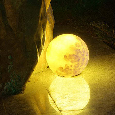 Contemporary Moon Resin Outdoor Landscape Light