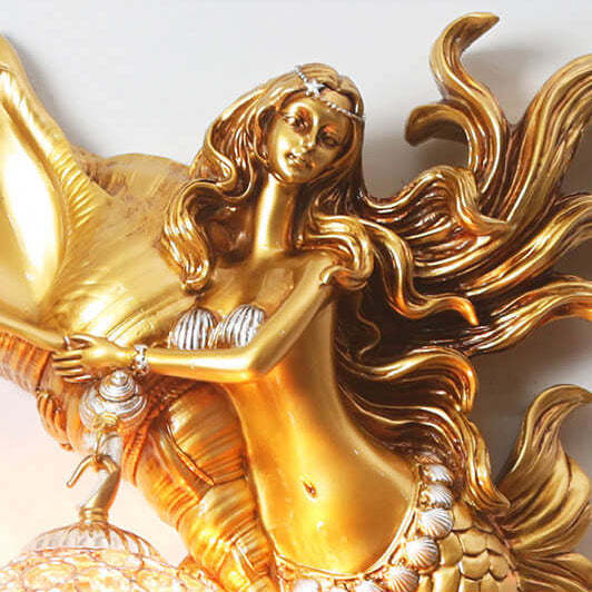 Modern Resin Mermaid Crystal Wall Sconce