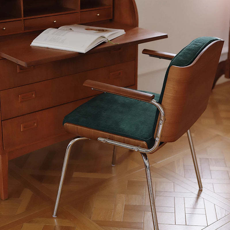 Vintage Wood Plated Iron Dining Chair