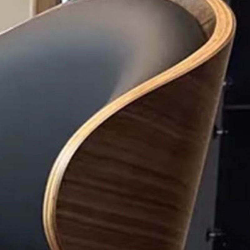 Modern Loop-Back Microfiber Leather Dining Chair