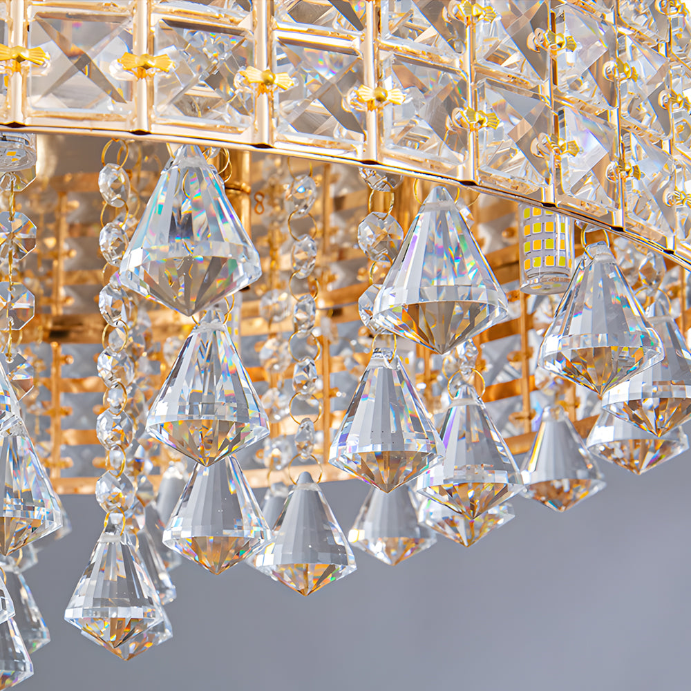 Round Crystal Pendant LED Ceiling Light
