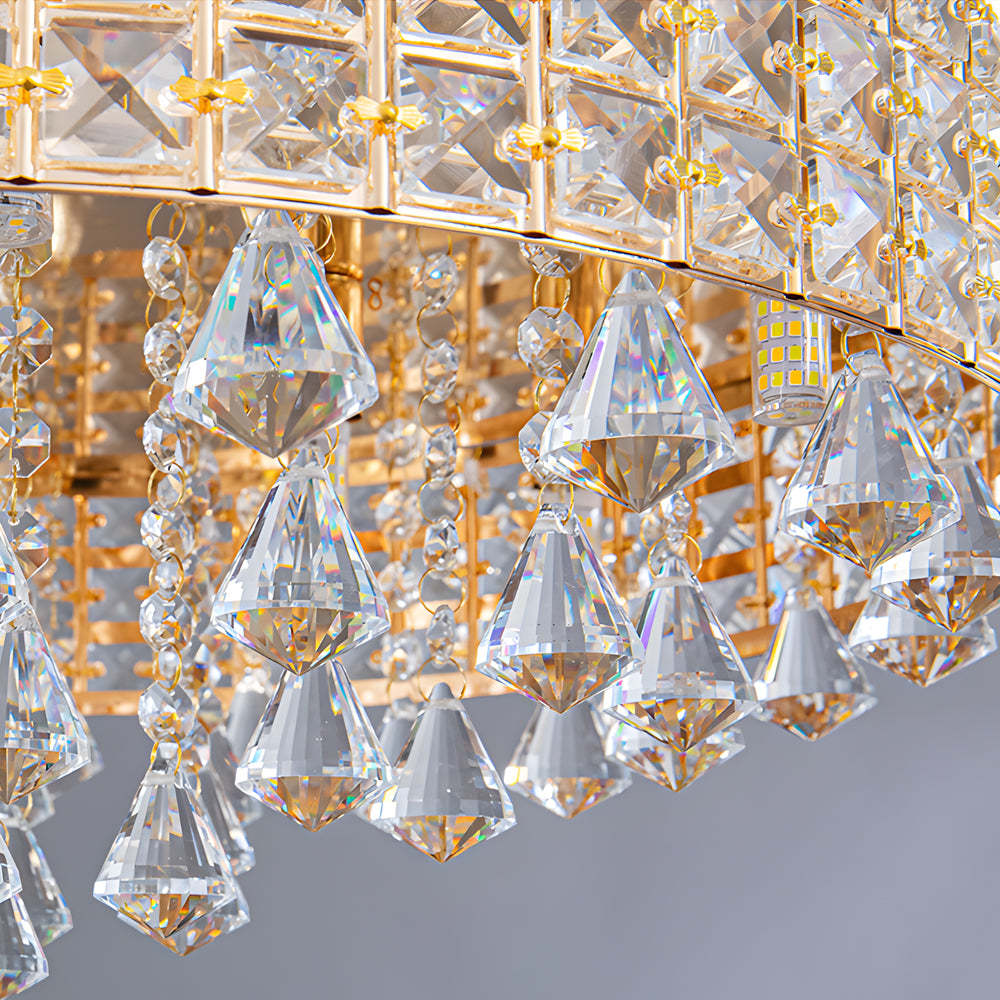Round Crystal Pendant LED Ceiling Light