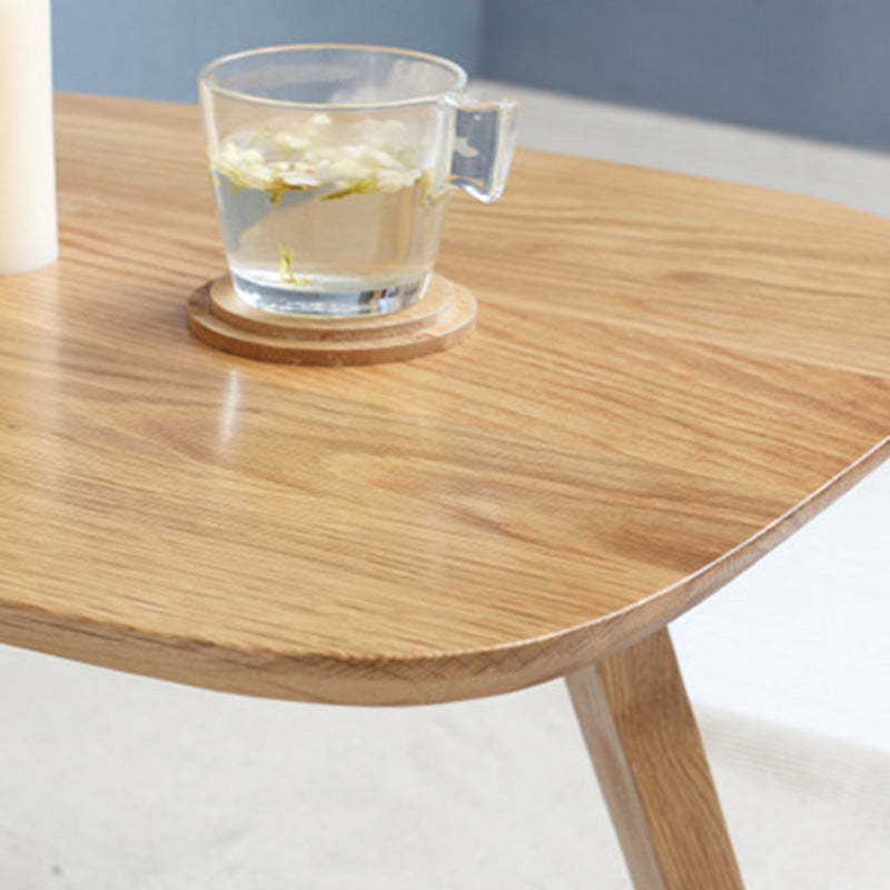 Vintage Wood V-Shape Base End Table