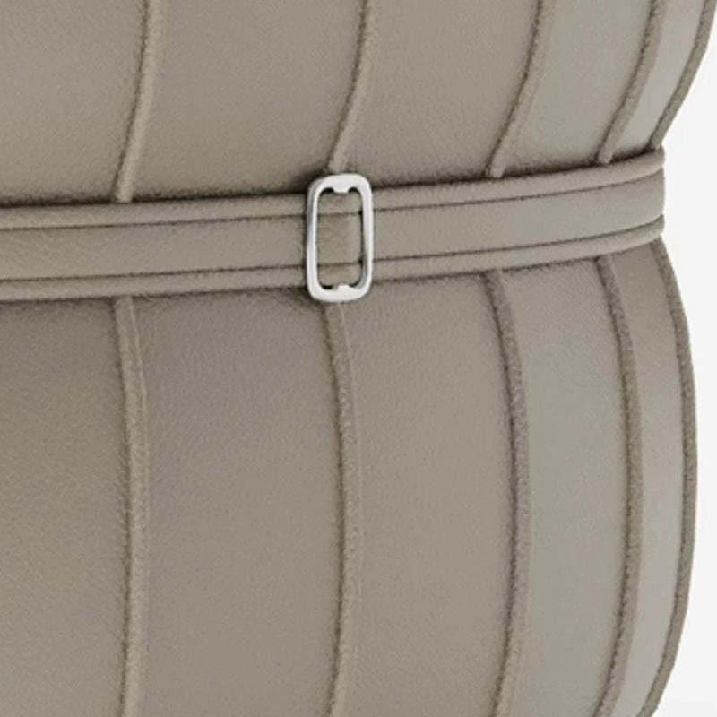 Curved PU Leather Steel Dining Chair