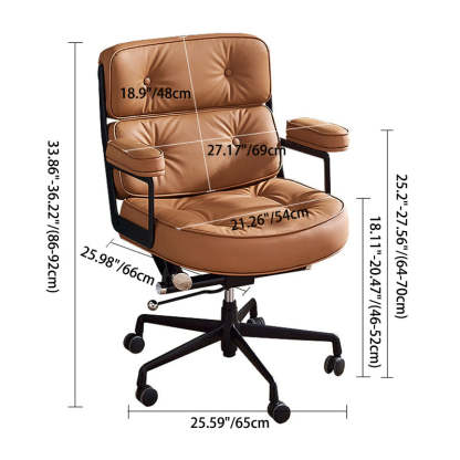 Minimalist Upholstered Leather Desk Chair