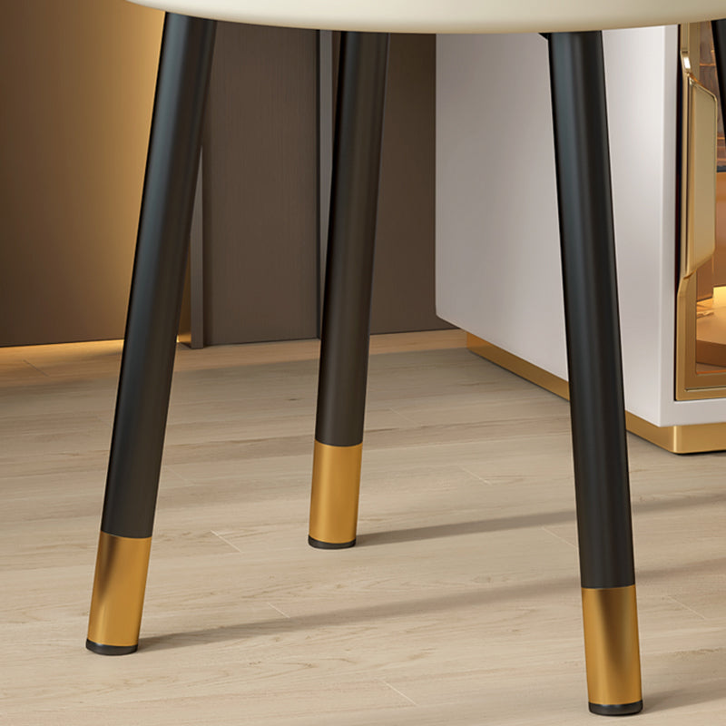 Nordic PU Leather Round Vanity Stool