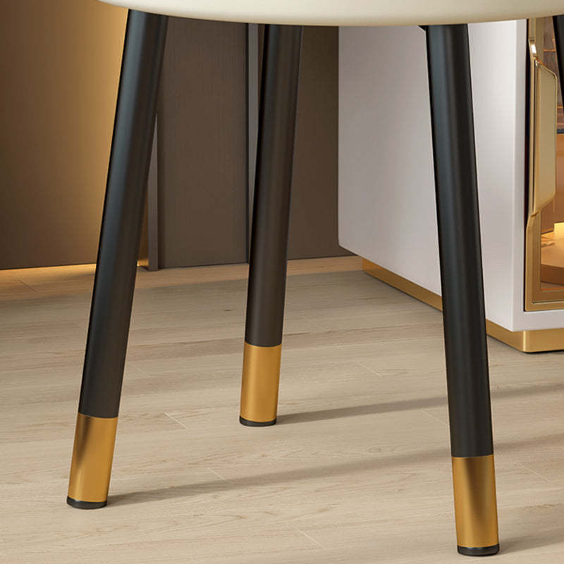 Nordic PU Leather Round Vanity Stool