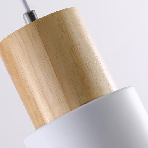 Nordic Cylinder Wood Pendant Light — Yellow / 110V-120V For US/CA