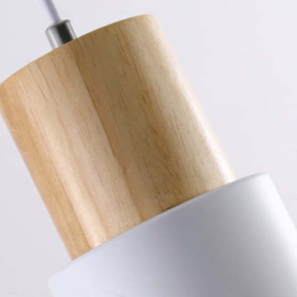 Nordic Cylinder Wood Pendant Light — Yellow / 110V-120V For US/CA
