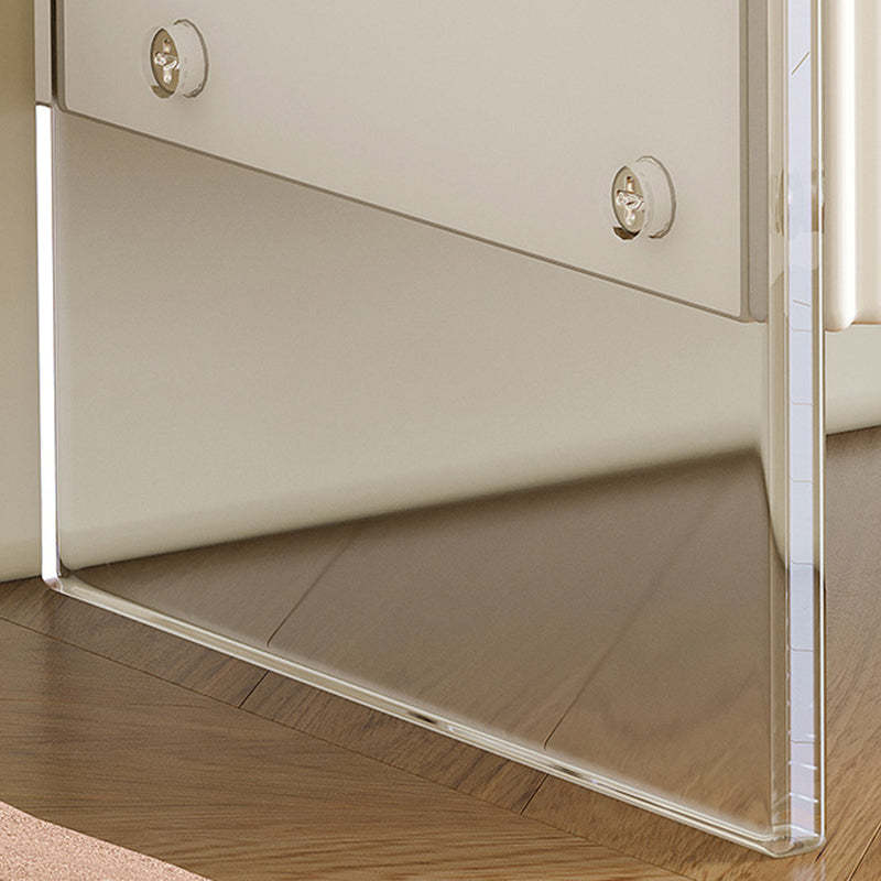 Modern Acrylic Rectangular Nightstand 1-Drawer