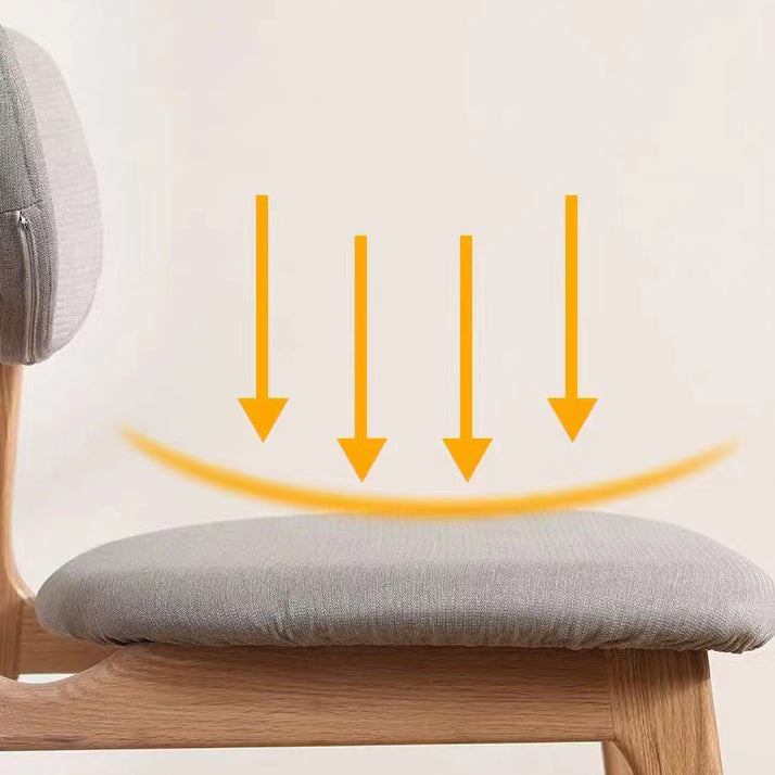 Modern Fabric Wood Dining Chair