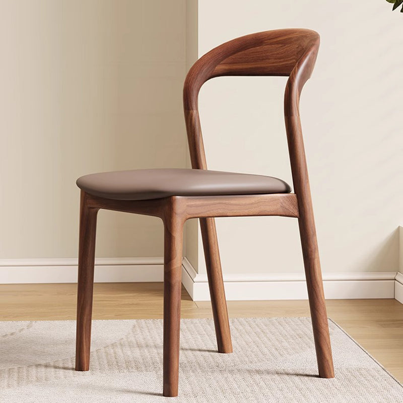 Scandinavian Curved Ash Wood Dining Chair — B