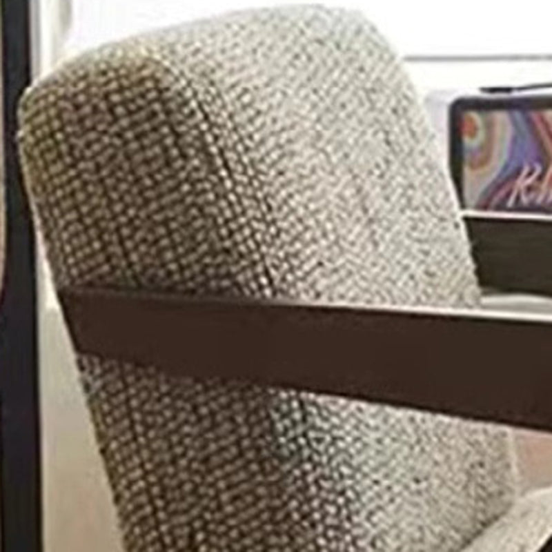 Nordic Fabric Wood Accent Chair