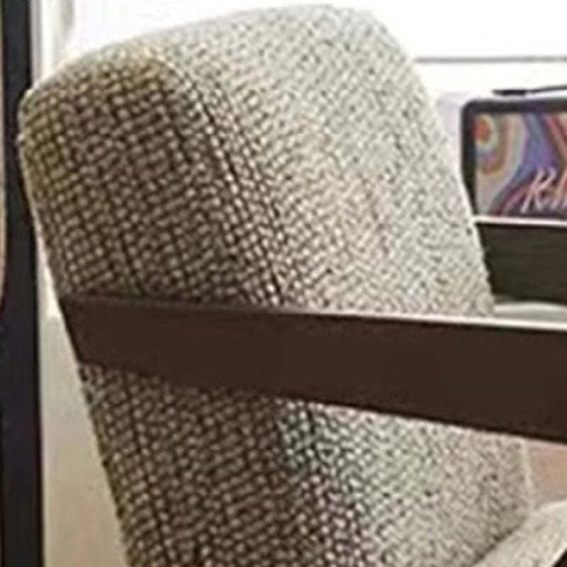 Nordic Fabric Wood Accent Chair