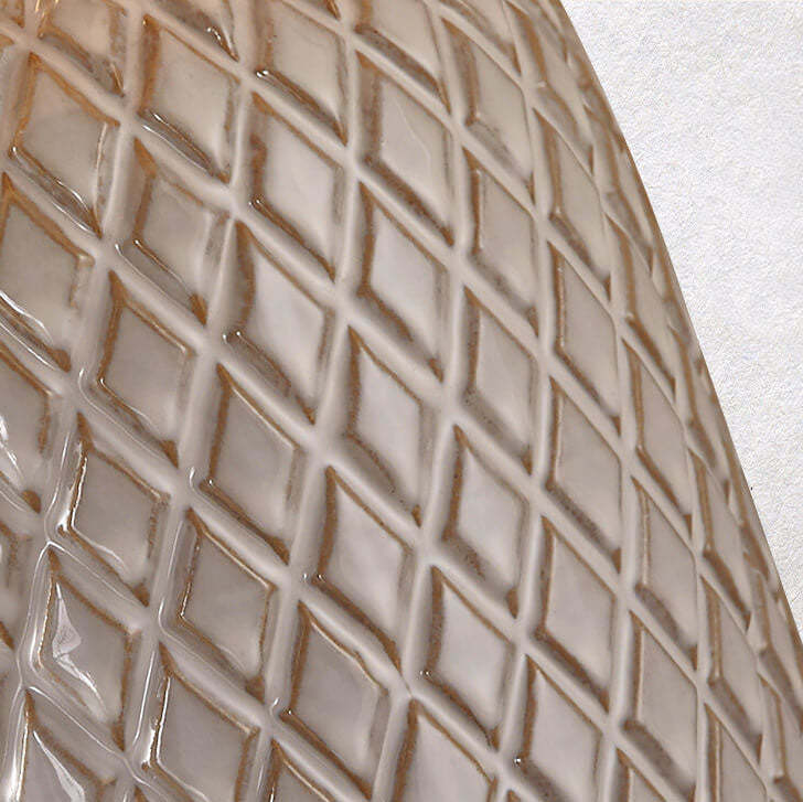 European Vintage Striped Ceramic Fabric Lamp — Remote Control Switch / 110V-120V For US/CA