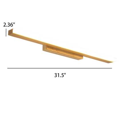 Nordic Minimalist Log Strip Vanity LED Sconce