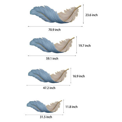 Luxury Creative Feathers USB DC5V Remote Control LED Modern Wall Lights-Lighom