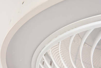 Luxury Round Lace LED Flush Mount Ceiling Fan Light