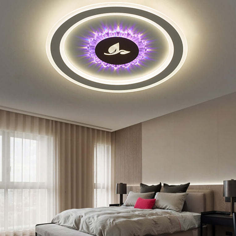 Round Acrylic LED Flush Mount Light