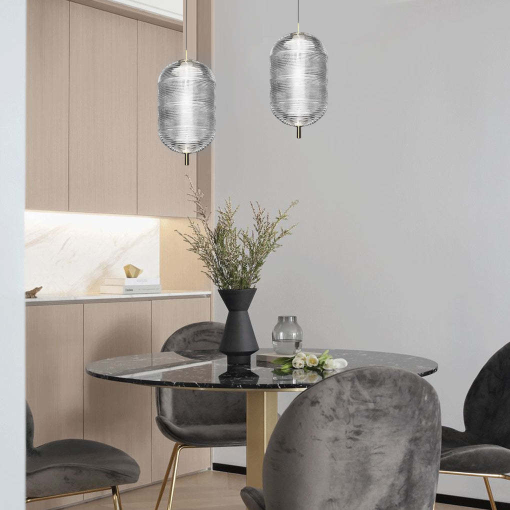 Personalized Glass Shade Iron Nordic Pendant