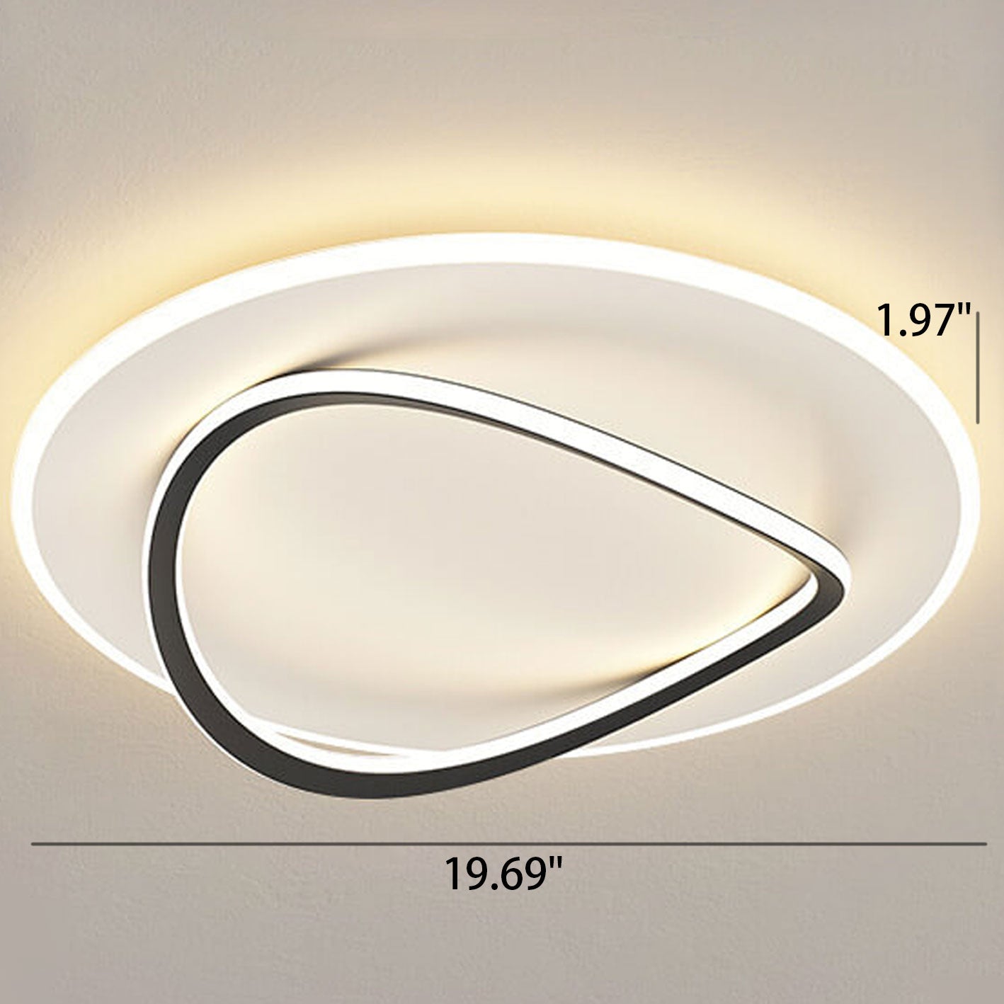 Nordic Minimalist Round Oval LED Flush Mount Light