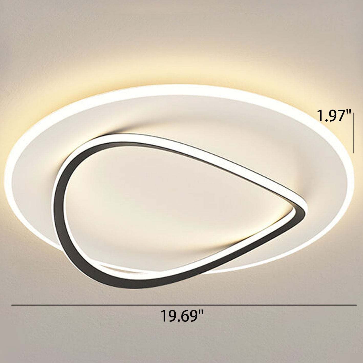 Nordic Minimalist Round Oval LED Flush Mount Light