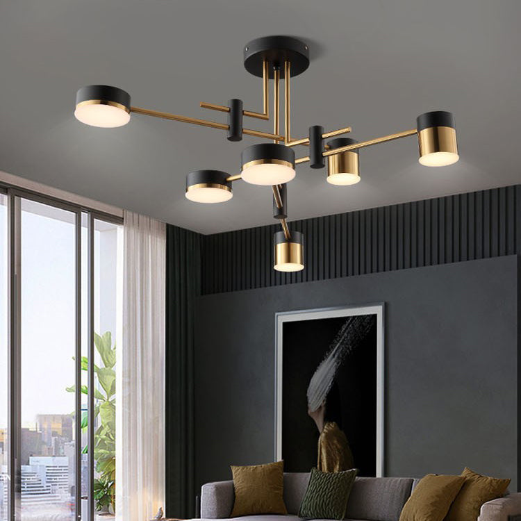 Scandinavian Iron Acrylic Round LED Ceiling Light