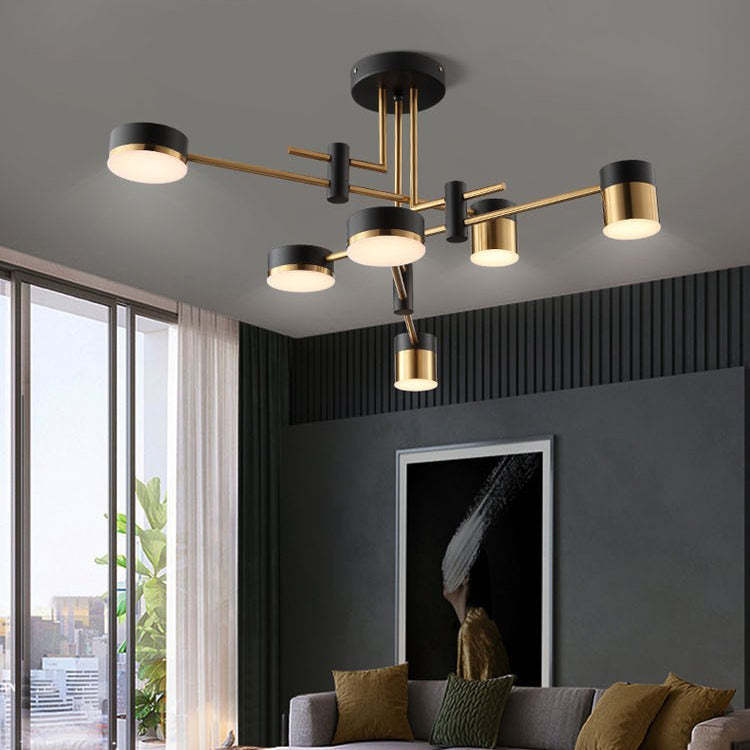Scandinavian Iron Acrylic Round LED Ceiling Light