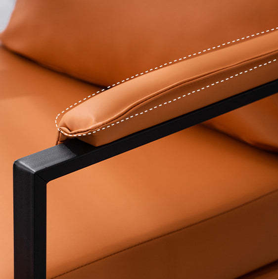 Scandinavian Velvet Leather Square Accent Chair — Sponge / Fabric / Green