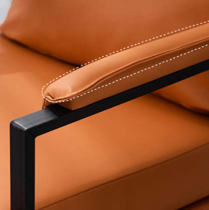 Scandinavian Velvet Leather Square Accent Chair — Sponge / Fabric / Green