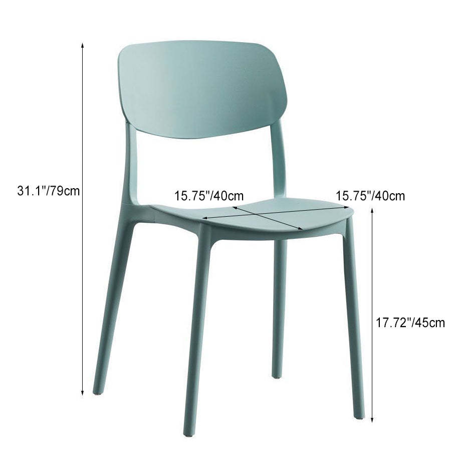 Nordic Macaron Stackable Dining Chair — Yellow