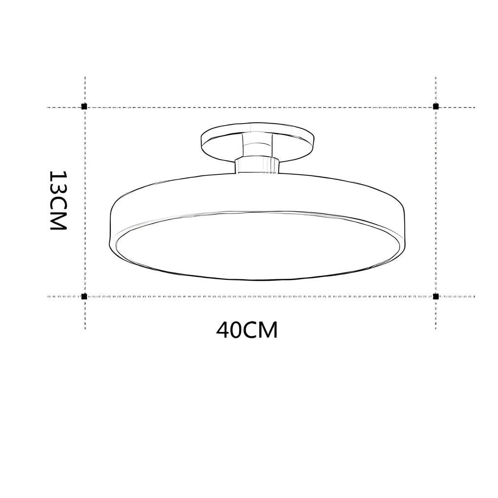 Modern Thick Circular LED Nordic Semi-Flush Mount