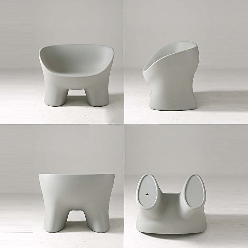 Elephant Leg Plastic Chair — Pink