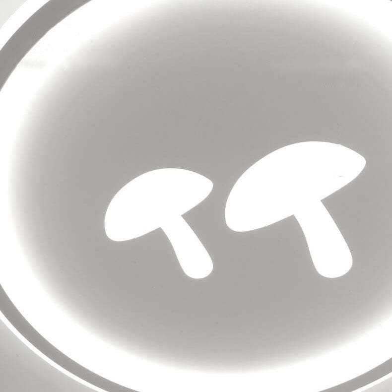 Modern Round Acrylic Mushroom LED Flush Mount Light