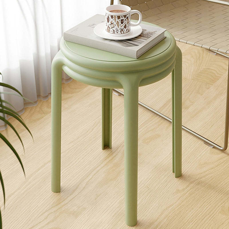 Scandinavian Macaron Round Stackable Plastic Chair