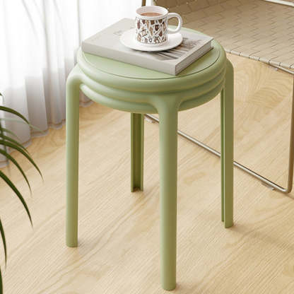 Scandinavian Macaron Round Stackable Plastic Chair