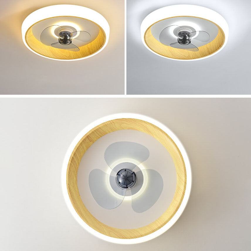 Nordic Minimalist Grain Flush Mount Ceiling Fan