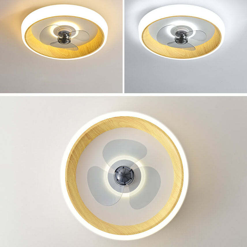 Nordic Minimalist Grain Flush Mount Ceiling Fan