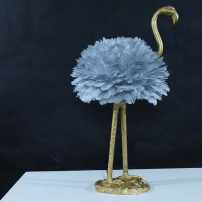 Nordic Goose Feather Metal Flamingo Ball Table Lamp