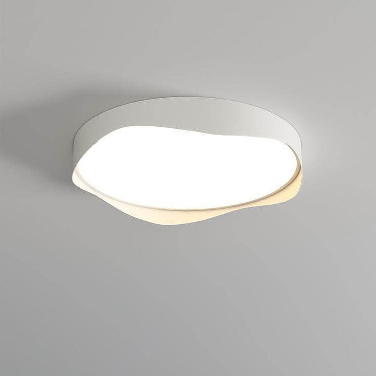 Nordic Minimalist Round Curve LED Flush Mount Light