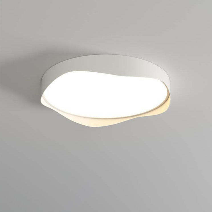Nordic Minimalist Round Curve LED Flush Mount Light