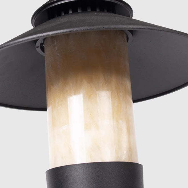 Minimalist Umbrella Aluminum Marble LED Outdoor Light