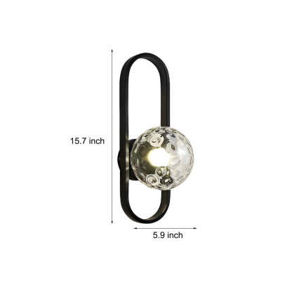 Creative Glass Shade Elliptical Iron Modern Wall Lights Fixture Wall Lamp-Lighom