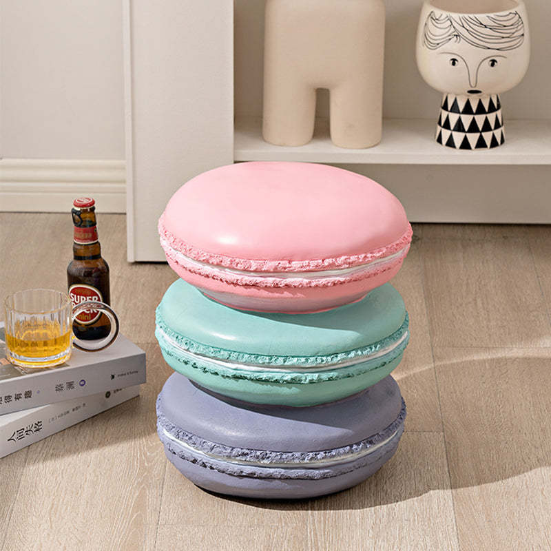 Contemporary Resin Donut Ice Cream Cylindrical Chair