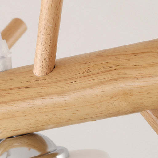 Scandinavian Bird Branch Log Island Chandelier