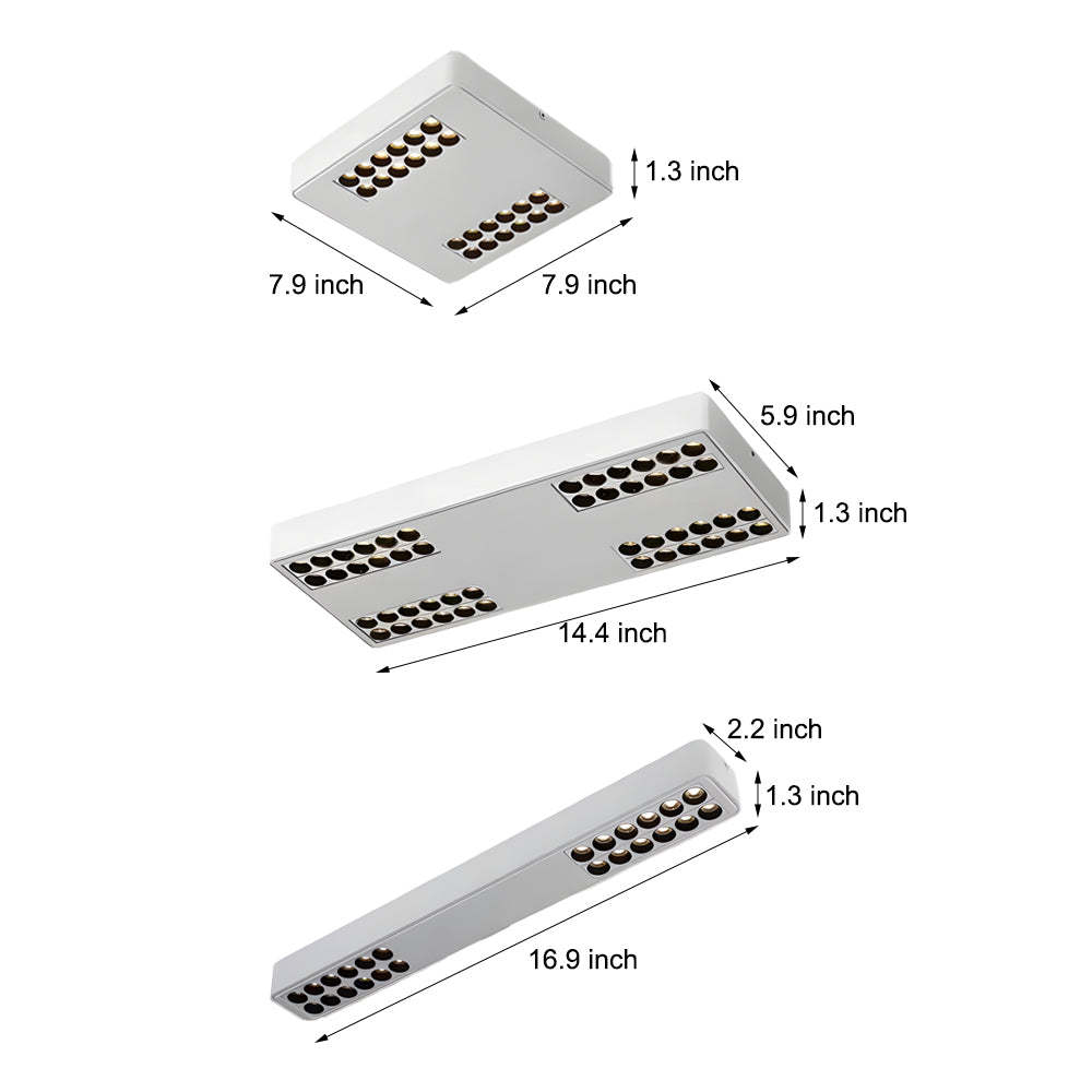 Square Rectangle Aluminum LED Flush Ceiling Downlight