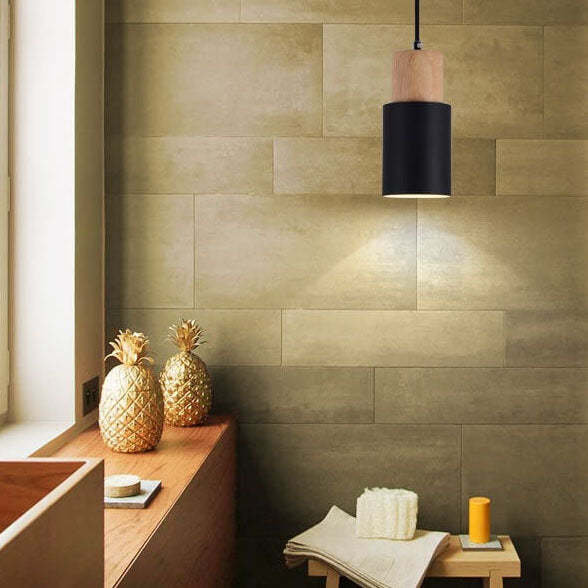 Nordic Macaron Aluminum Cylinder LED Pendant