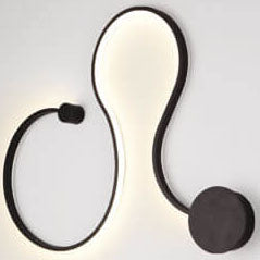 Modern Aluminum Snake Curved LED Sconce